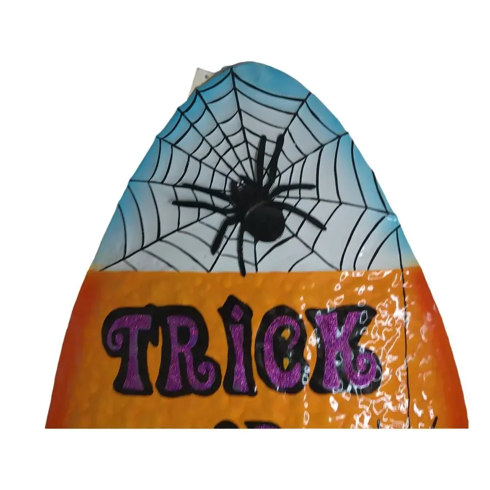 Halloween Candy Corn Trick Or Treat Metal Yard Sign New